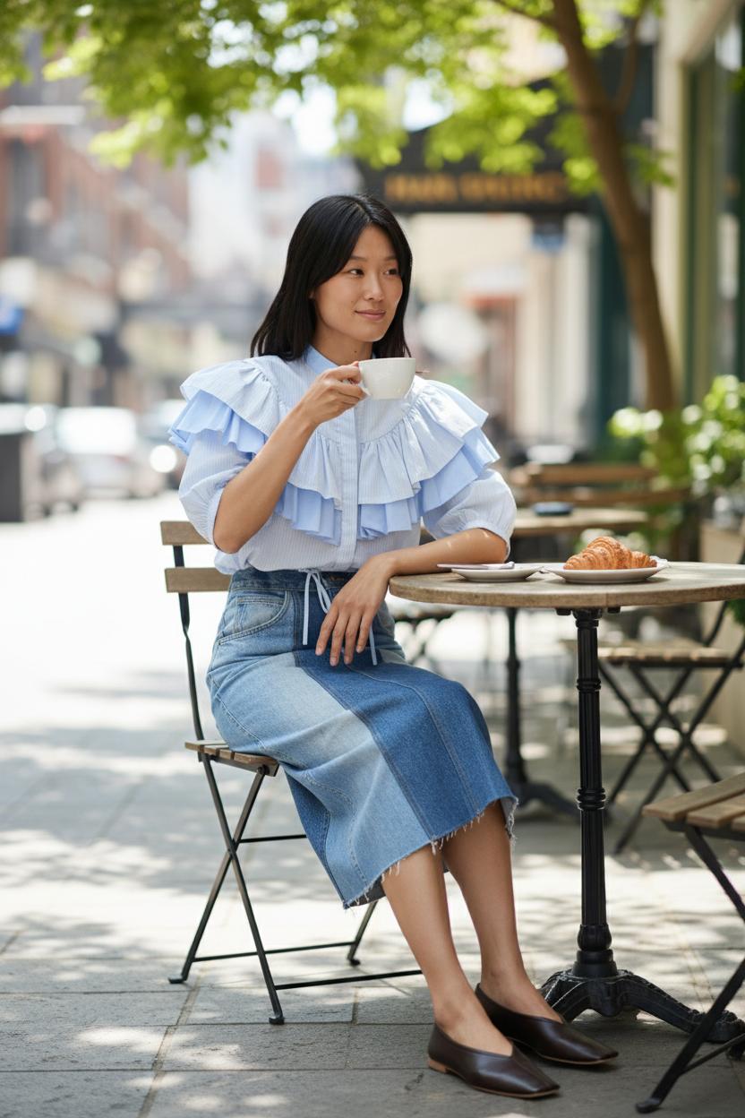 С чем носить юбку миди в 2025: модные образы, советы стилистов и антитренды — фото 7