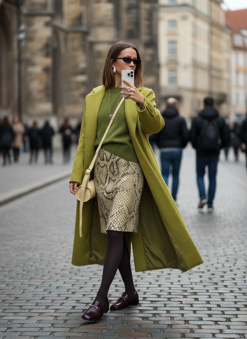 С какими цветами носить зеленый: тренды и стильные сочетания — фото 24