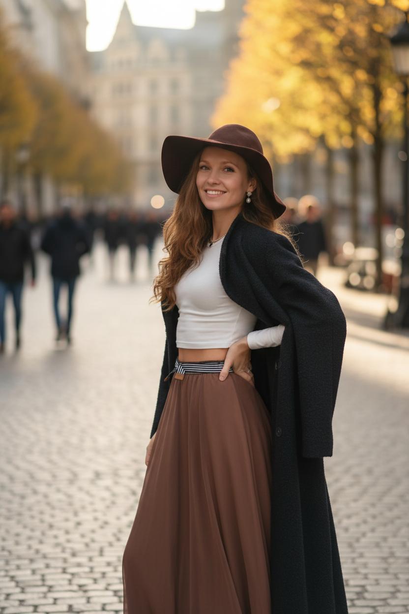 Какой цвет сочетается с коричневым в одежде — фото 11