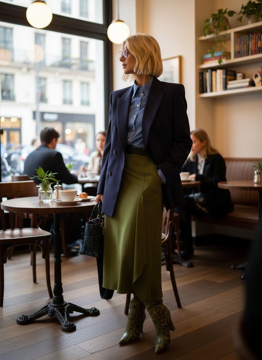 С какими цветами носить зеленый: тренды и стильные сочетания — фото 11