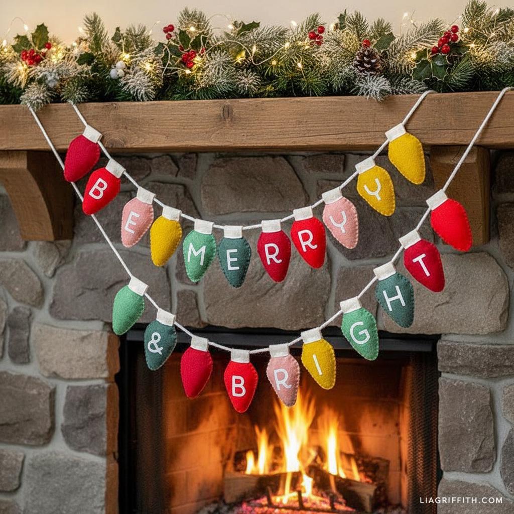 Гирлянды из ткани на Новый год — фото 4