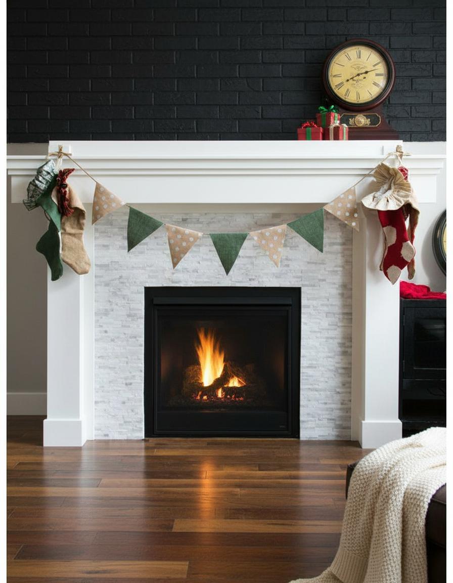 Гирлянды из ткани на Новый год — фото 2