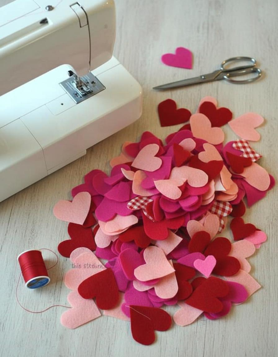 Подборка лучших идей: как сделать хэнд мэйд гирлянду💟💟💟 из фетровых сердечек 💕 своими руками😍 — фото 11