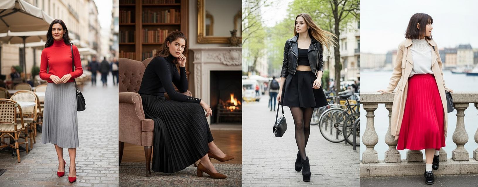 С чем носить юбку плиссе — фото 8