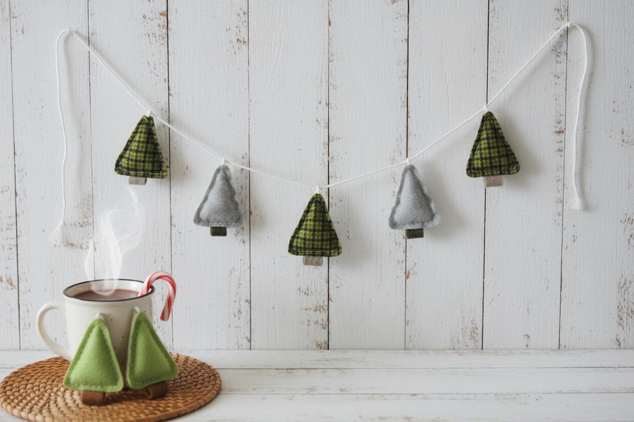 Гирлянды из ткани на Новый год — фото 3