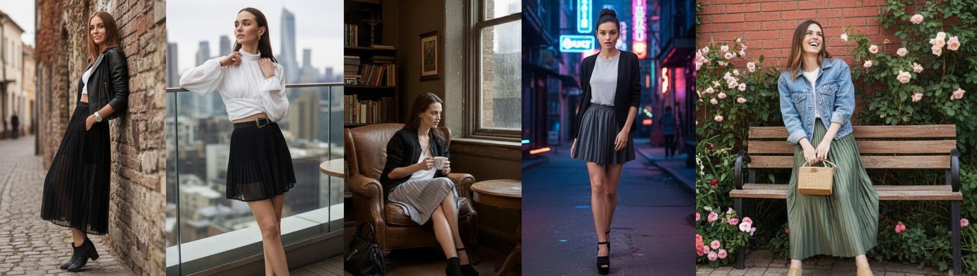 С чем носить юбку плиссе — фото 7