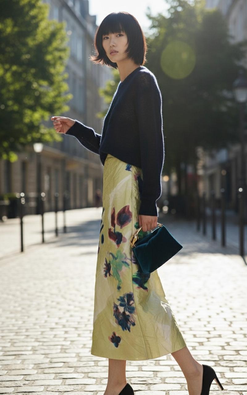 С чем носить юбку миди в 2025: модные образы, советы стилистов и антитренды — фото 8