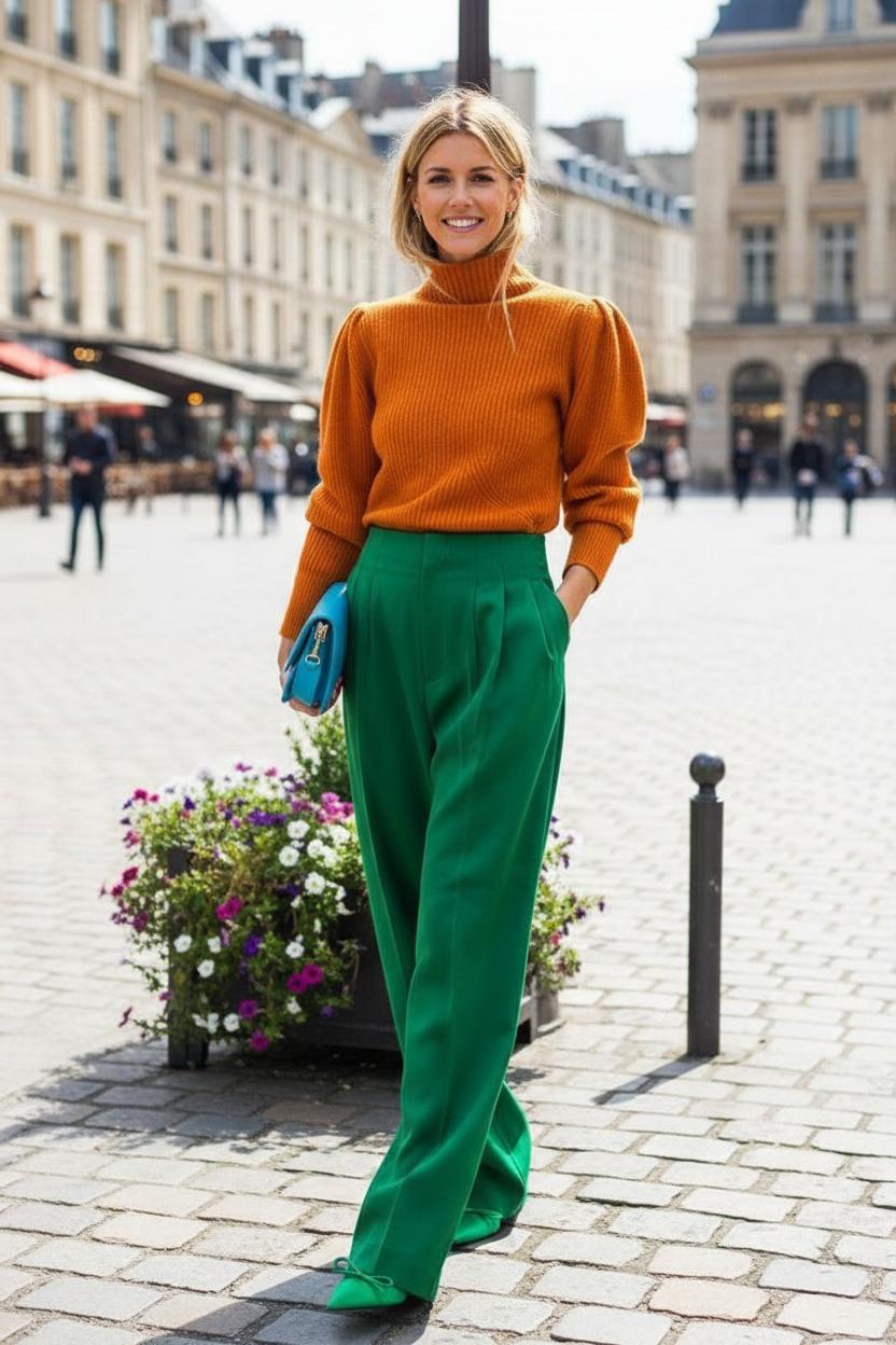 С какими цветами носить зеленый: тренды и стильные сочетания — фото 17
