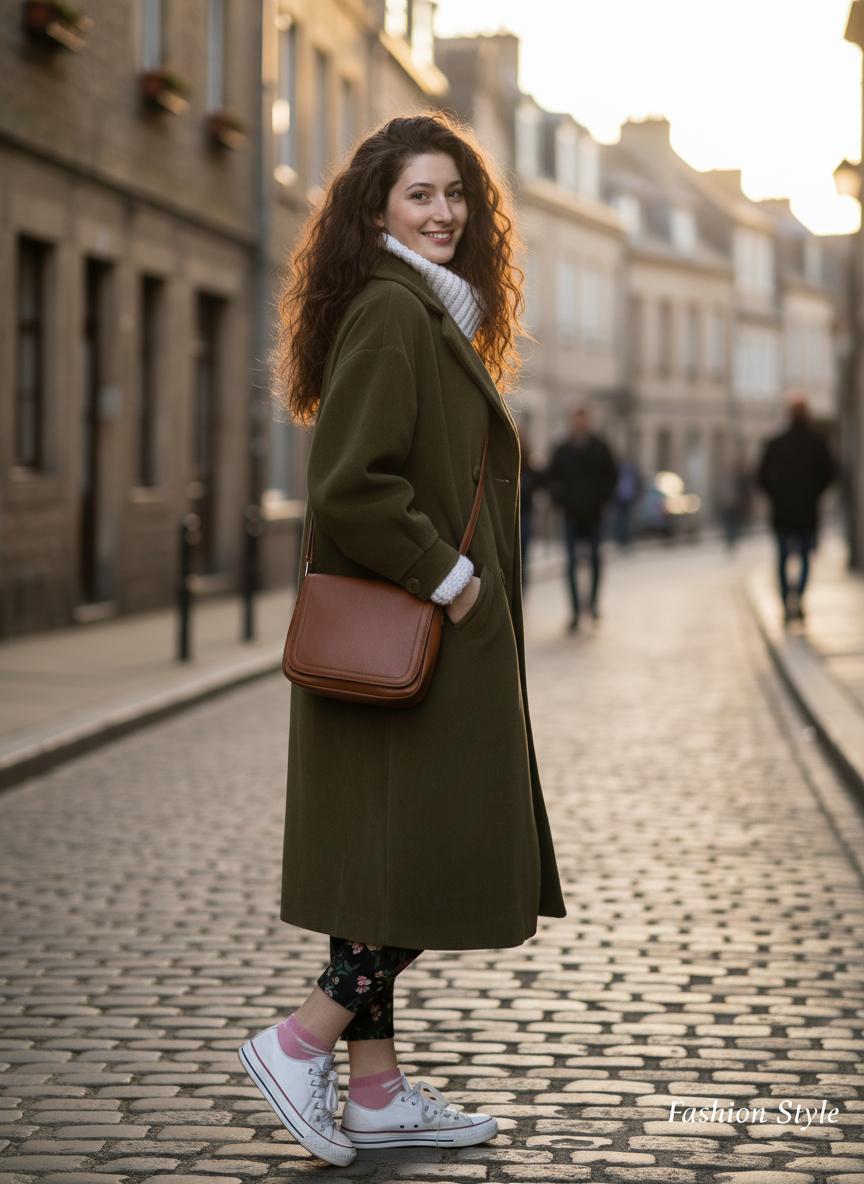 С чем сочетается оливковый цвет в одежде — фото 4