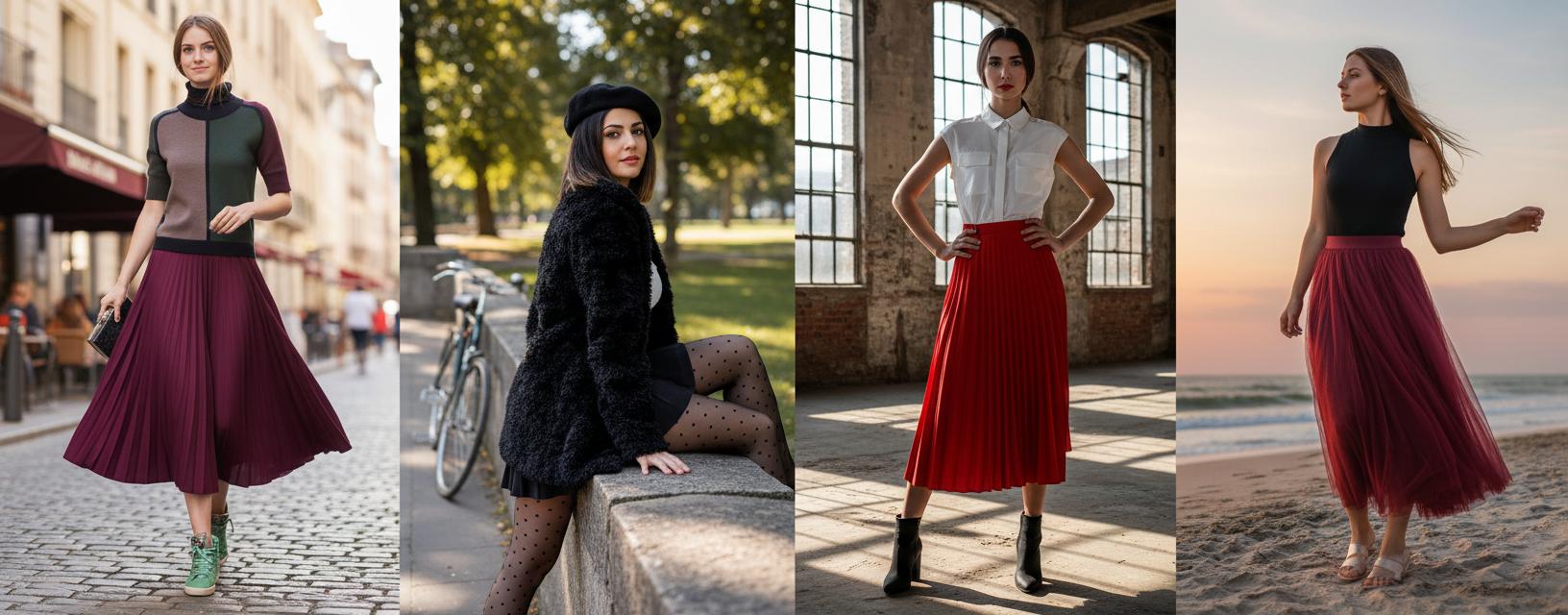 С чем носить юбку плиссе — фото 6